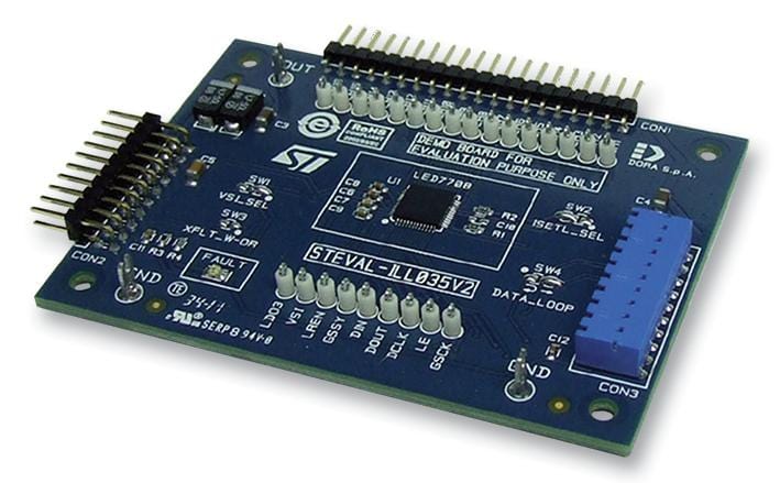 STMICROELECTRONICS Lighting Development Kits STEVAL-ILL035V2 LED7708, LED DRIVER, DAUGHTER BOARD STMICROELECTRONICS 2308961 STEVAL-ILL035V2