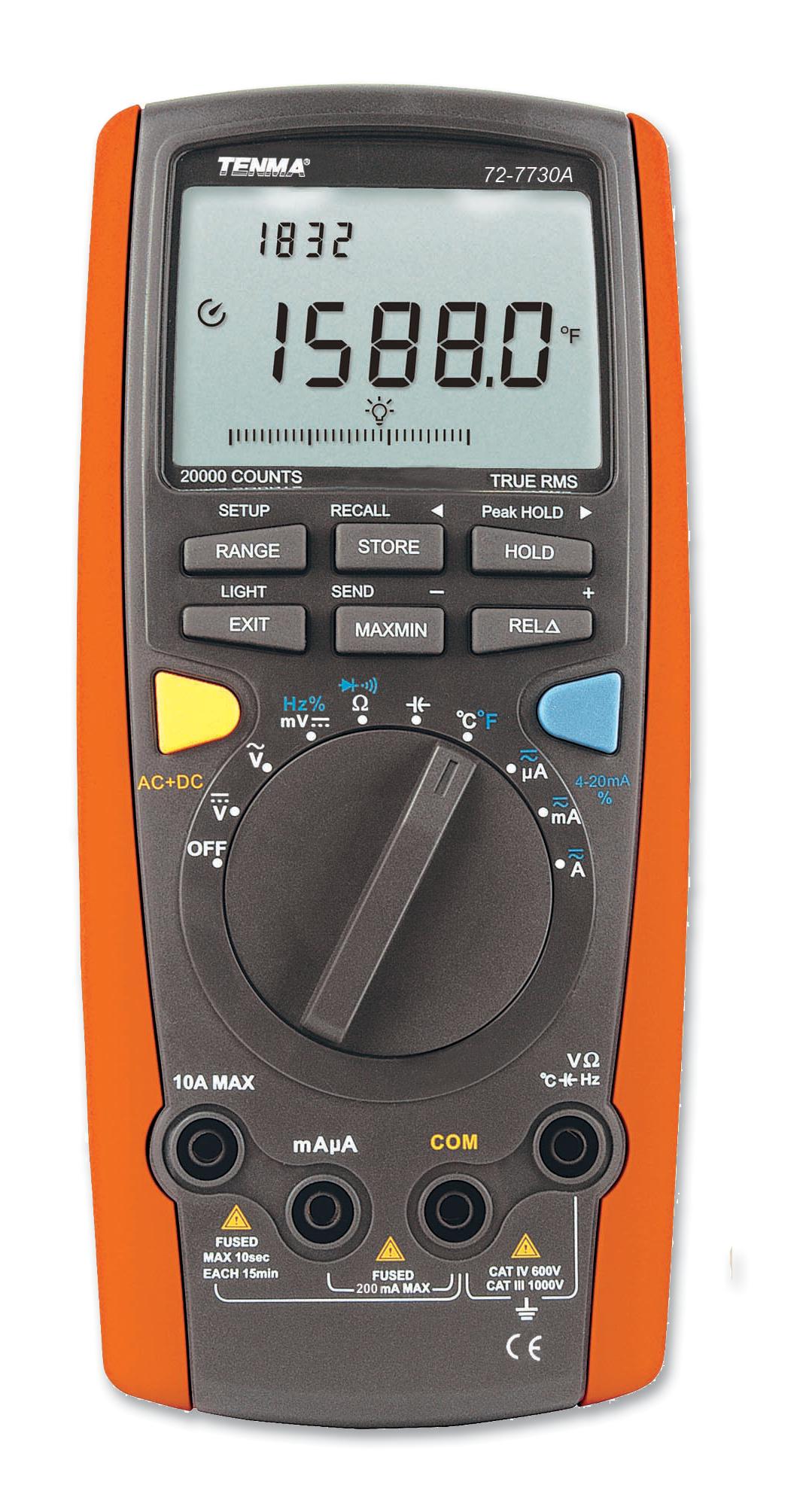 72-7730A MULTIMETER, DIG, HAND HELD, 19999 TENMA