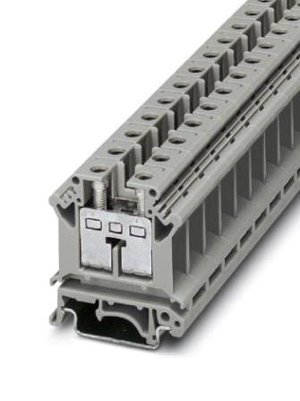 PHOENIX CONTACT DIN Rail Mount UIK 16 DINRAIL TERMINAL BLOCK, 2WAY, 4AWG, GRY PHOENIX CONTACT 3241141 UIK 16