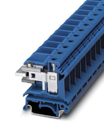 PHOENIX CONTACT DIN Rail Mount UIKN 16 BU DIN RAIL TB, HYBRID, 2POS, 12-4AWG PHOENIX CONTACT 3286433 UIKN 16 BU