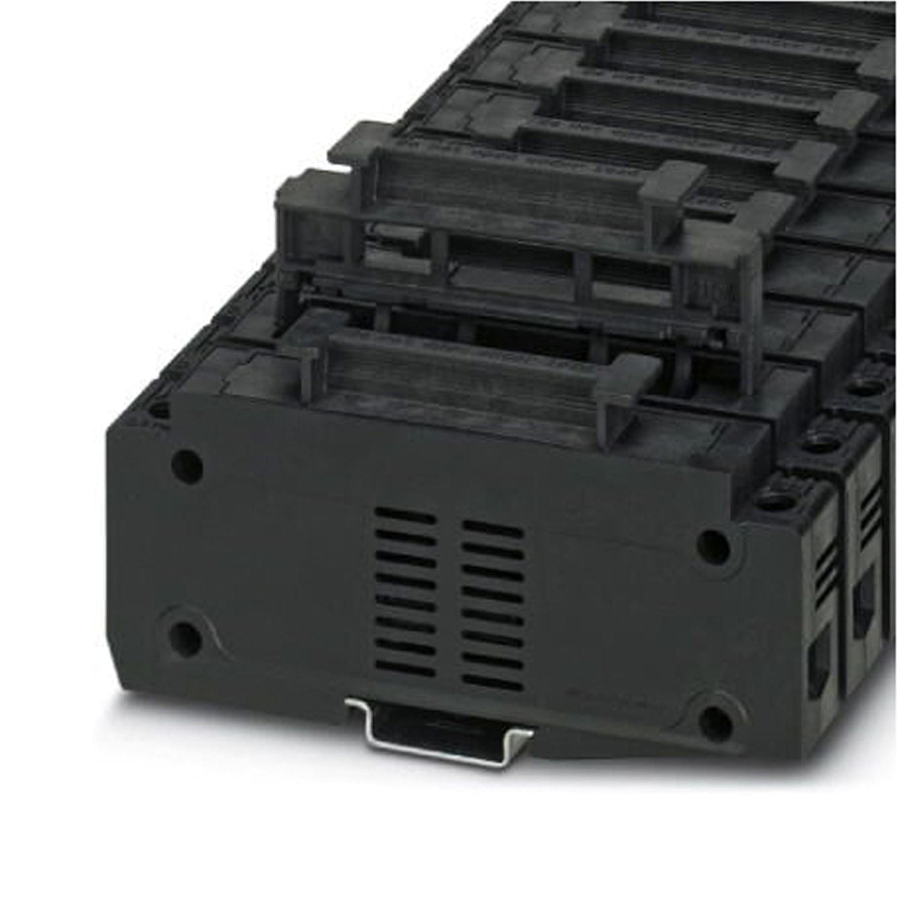 PHOENIX CONTACT Fused UK 10,3-HESI 1500V FUSE MODULAR TB, 2WAY, 4AWG, BLACK PHOENIX CONTACT 3259483 UK 10,3-HESI 1500V