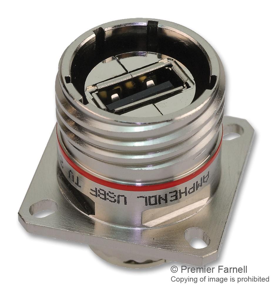 AMPHENOL SOCAPEX USB Adapters USBFTV21N USB ADAPTOR, TYPE A-TYPE A, RCPT, IP68 AMPHENOL SOCAPEX 2478039 USBFTV21N