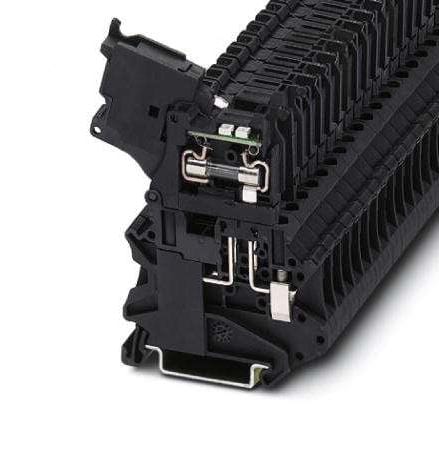 PHOENIX CONTACT Fused UT 4-HESILED 24 (5X20) 820KOHM FUSE MODULAR TB, 2WAY, 10AWG, BLACK PHOENIX CONTACT 3259503 UT 4-HESILED 24 (5X20) 820KOHM