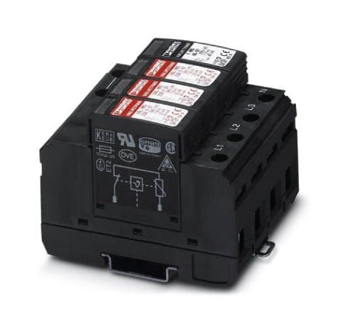PHOENIX CONTACT Data Line / Mains Surge Protectors VAL-MS 230/3+1 SURGE PROTECTOR, 40KA, 230V PHOENIX CONTACT 3252731 VAL-MS 230/3+1