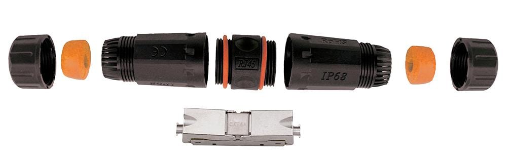 TUK Cable Joint W78SGPB CABLE JOINER, IP68, CAT6A, 28MM, BLK/ORG TUK 3527173 W78SGPB