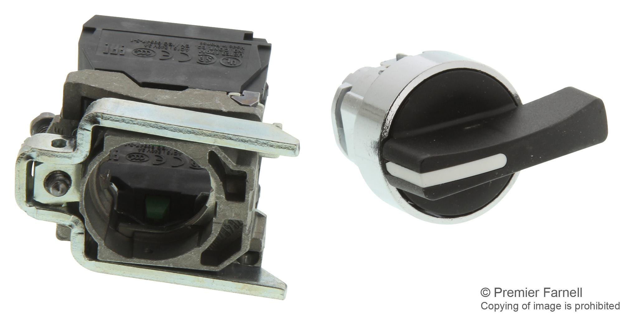 SCHNEIDER ELECTRIC Voltage Selector XB4BJ33 SELECTOR SWITCH, 2 POLE, 6A, 120VAC SCHNEIDER ELECTRIC 2518128 XB4BJ33