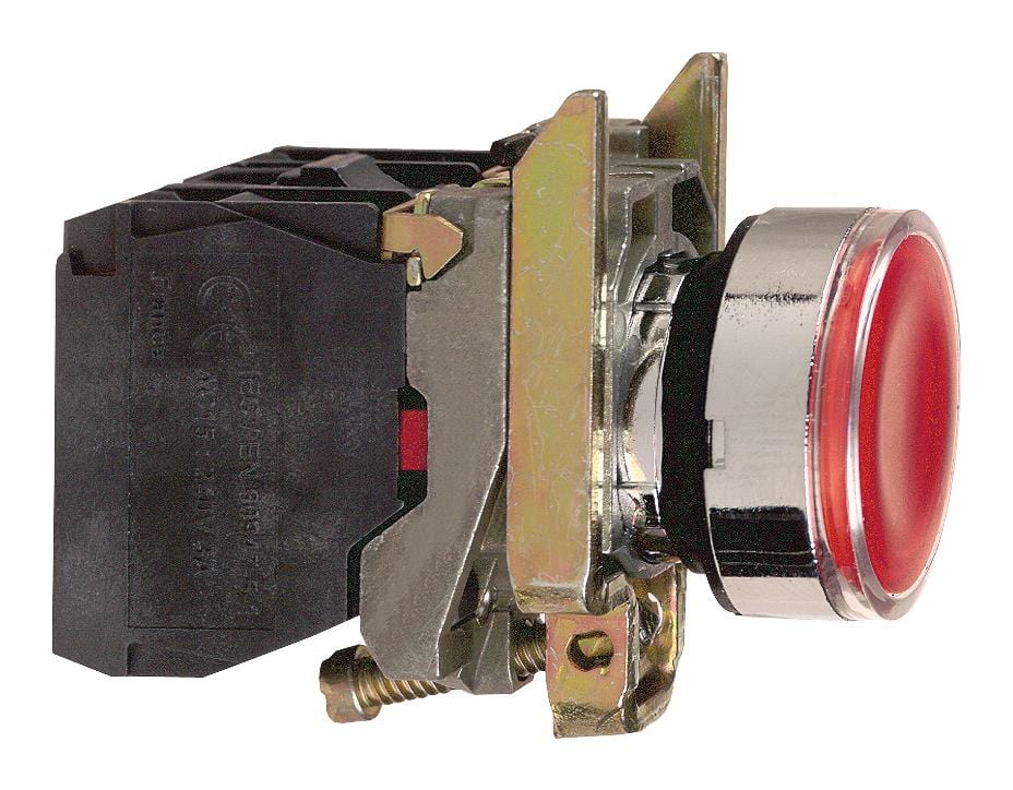 SCHNEIDER ELECTRIC illuminated XB4BW34M5 ILLUM INDUSTRIAL PB SW, 6A/120V, RED SCHNEIDER ELECTRIC 2614699 XB4BW34M5