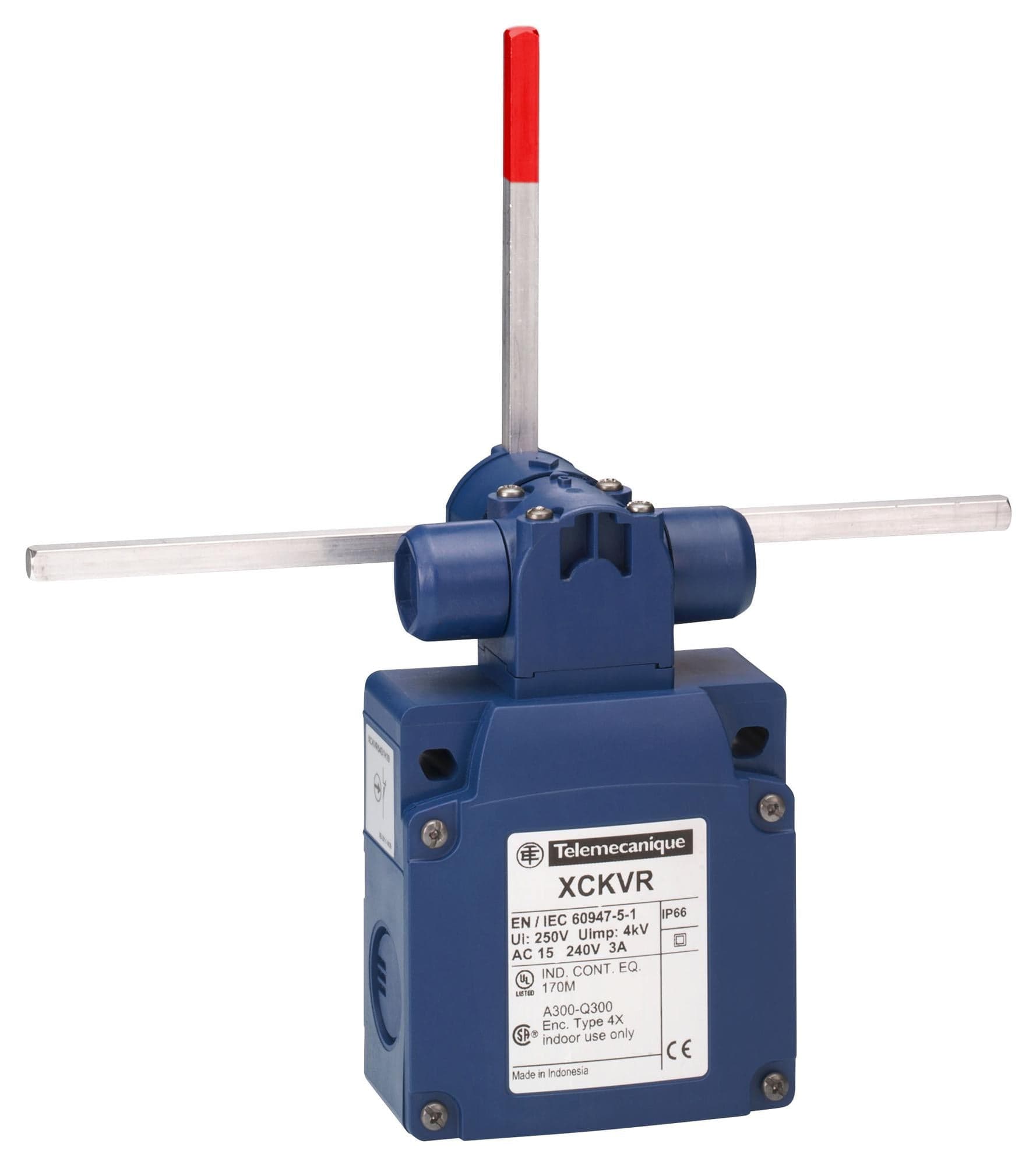 SCHNEIDER ELECTRIC Limit Switch XCKVR54D2H29 LIMIT SW, ROD LEVER, DPST-NC, 3A, 240V SCHNEIDER ELECTRIC 3107871 XCKVR54D2H29