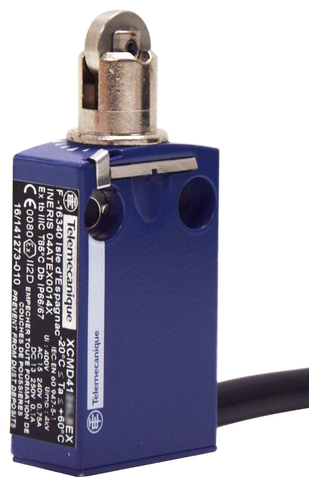 TELEMECANIQUE SENSORS Limit Switch XCMD4102L5EX LIMIT SW, PLUNGER, DPST-NO/NC, 0.75A TELEMECANIQUE SENSORS 3130533 XCMD4102L5EX