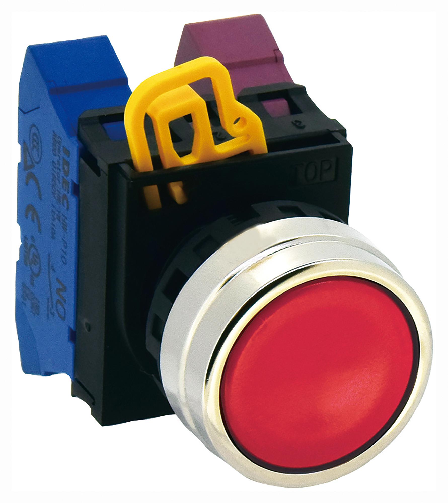 IDEC Actuators YW4B-M1R ACTUATOR, PUSHBUTTON SWITCH, METAL, RED IDEC 3771002 YW4B-M1R