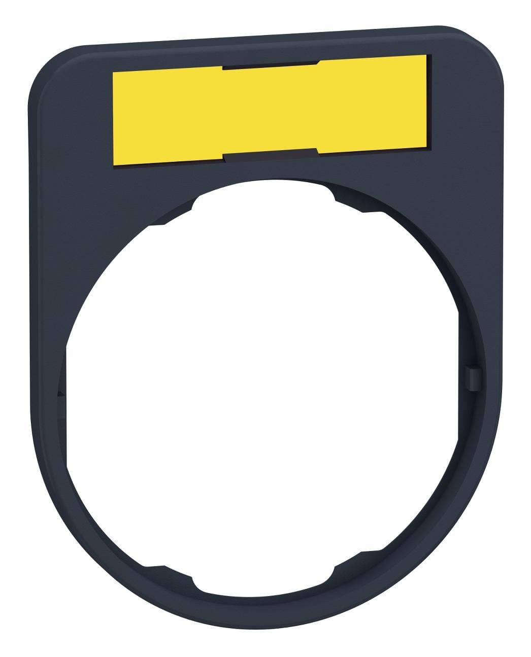 SCHNEIDER ELECTRIC Schakelaar Accesoires ZBYF4101 LEGEND HOLDER, 40MM X 50MM, WHITE/YELLOW SCHNEIDER ELECTRIC 3359995 ZBYF4101