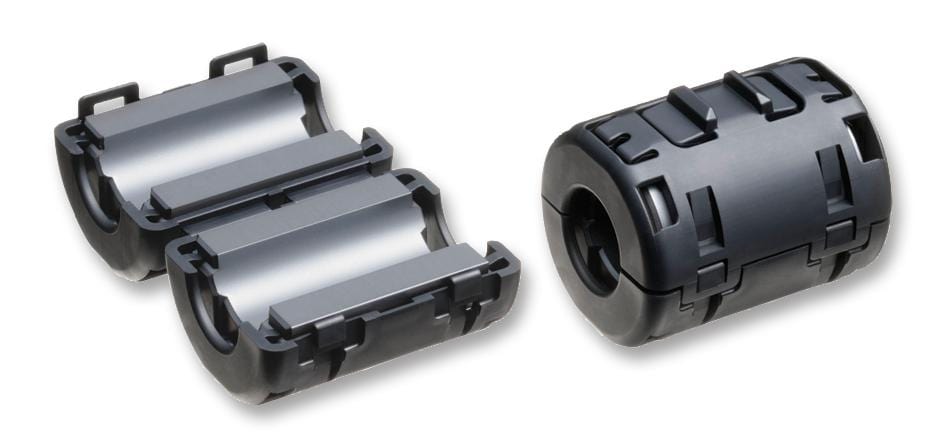 TDK Split Cores ZCAT12V-BK FERRITE CORE, SPLIT, 12MM, 140 OHM TDK 2364652 ZCAT12V-BK