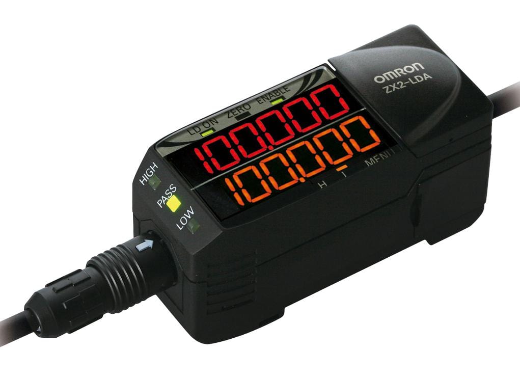 OMRON Laser ZX2-LDA41 2M CMOS LASER SENSOR, PNP, 10-30VDC OMRON 3441169 ZX2-LDA41 2M